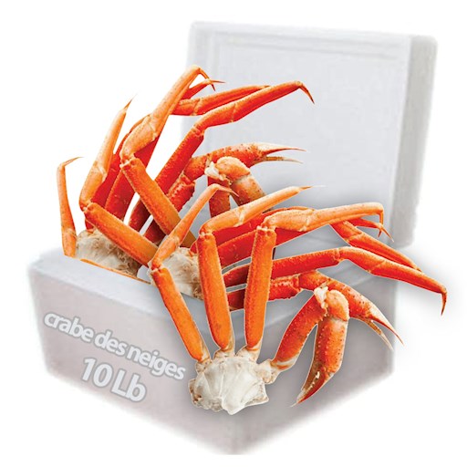 Crabe des neiges cuit (10lb. - vendu par section)