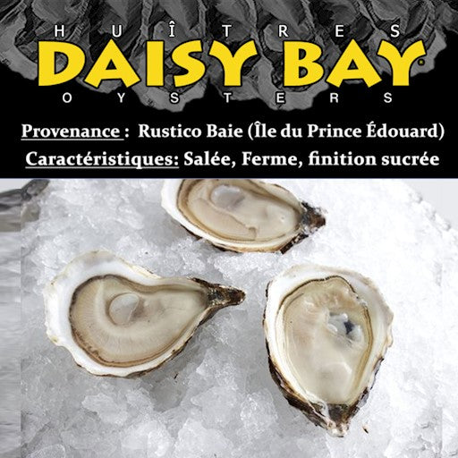Huîtres Daisy Bay de l'île du Prince Edouard