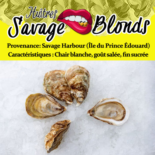 Huîtres Savage Blonds de l'île du Prince-Édouard