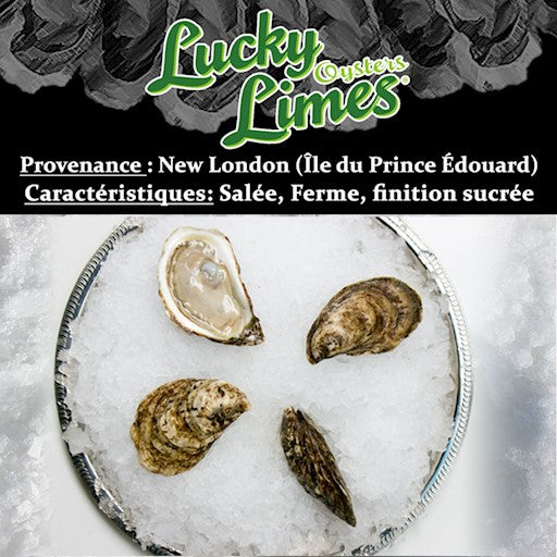 Huîtres Lucky Lime de l'île du Prince Edouard