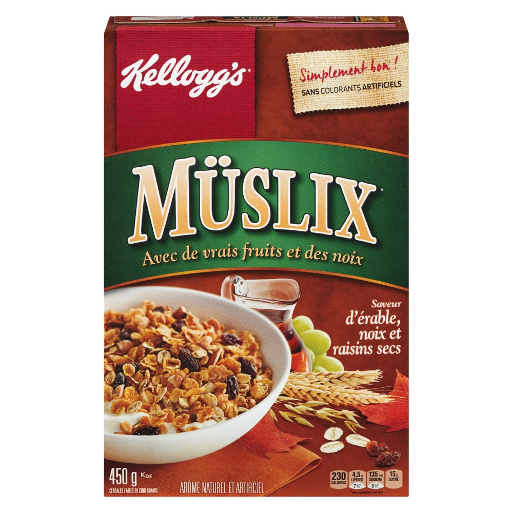 Céréales müslix (plusieurs saveurs) - Kellogg's Müslix