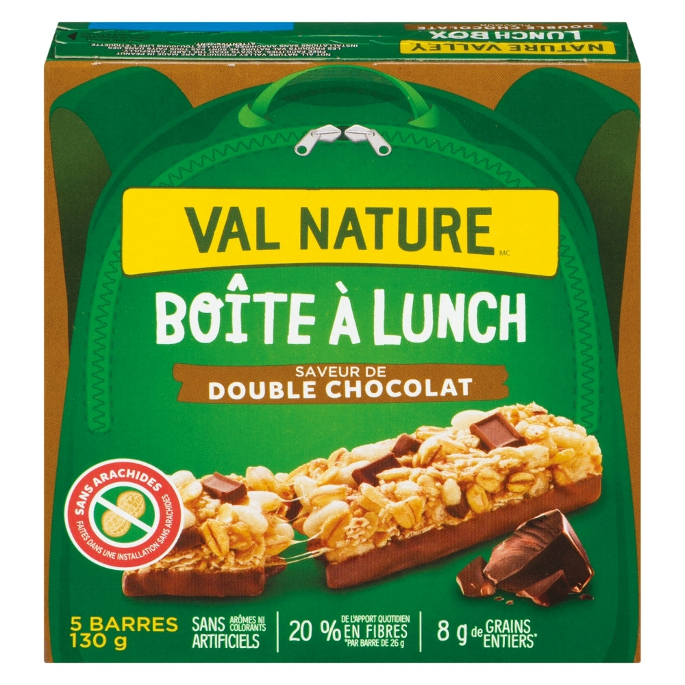 Barres tendres boite à lunch granola double chocolat - Val Nature