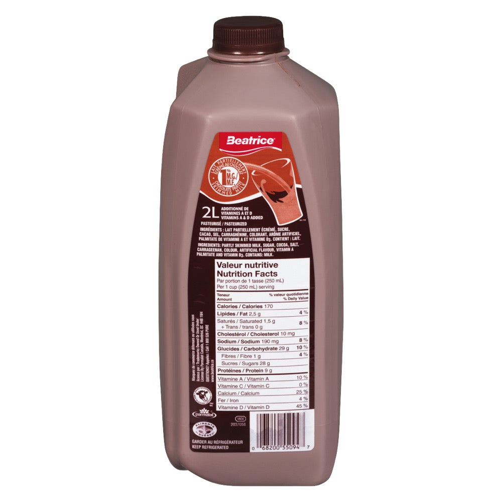 Lait au chocolat (1% M.G.) (contenant en plastique) - Beatrice