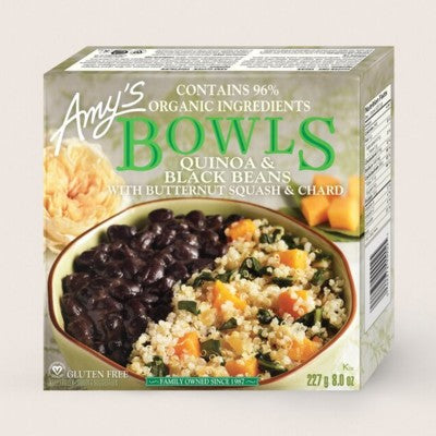 Bols quinoa et haricots noirs avec courge musquée et bette à carde (vegan) - Amy’s