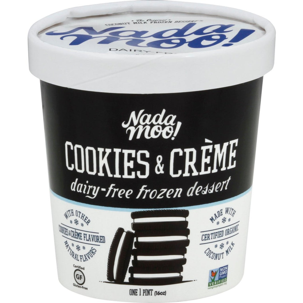 Dessert glacé au lait de coco (sans produits laitiers) - Biscuits et crème - Nada Moo