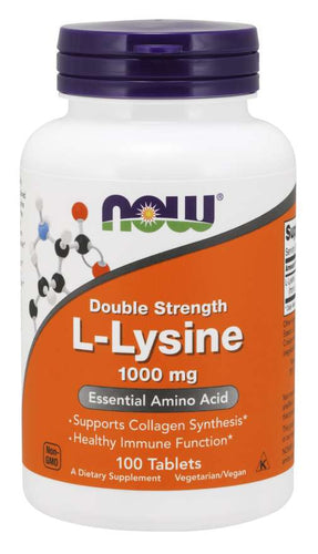 L-Lysine double puissance 1000 mg - Now Foods