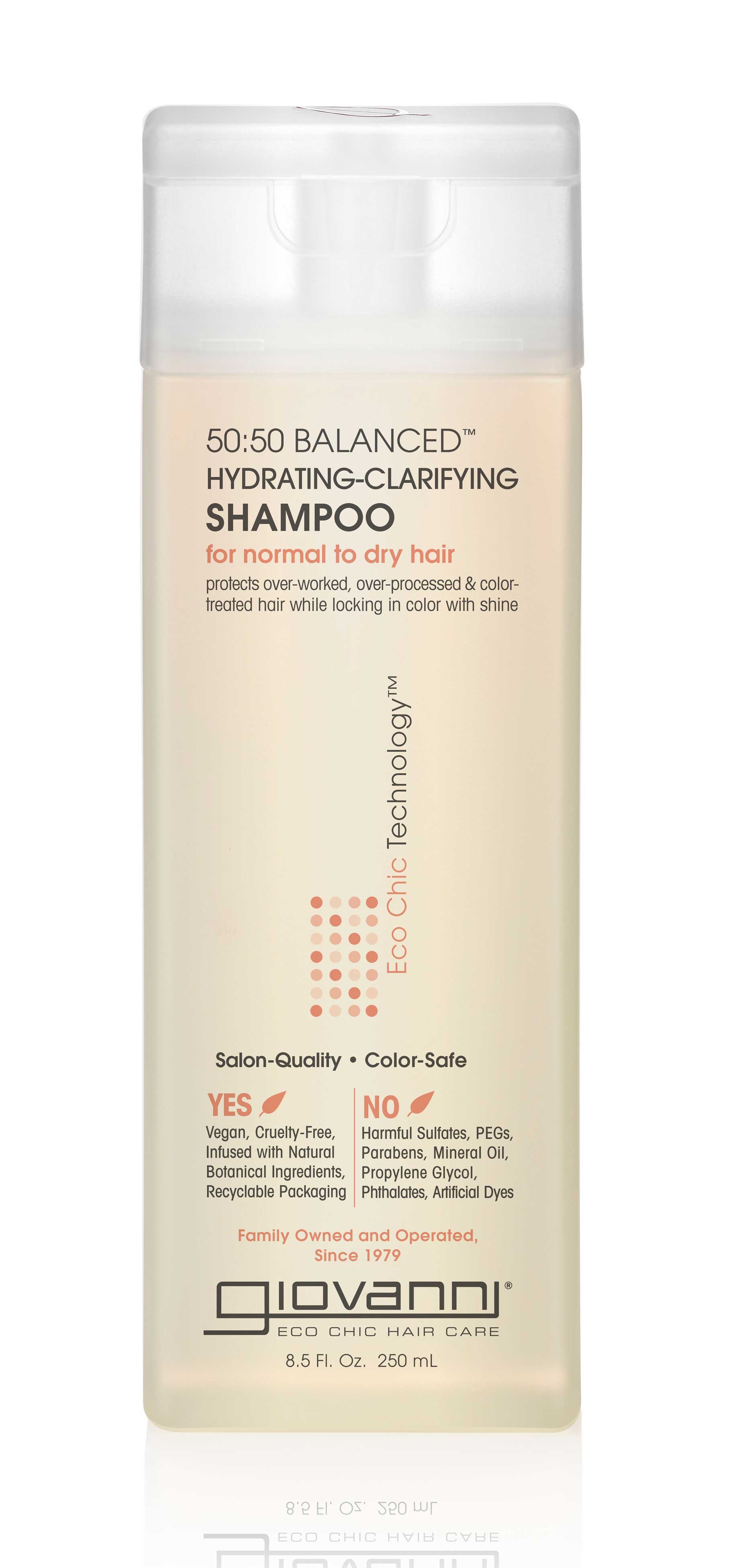 Shampooing hydratant 50:50 équilibré pour cheveux secs - Giovanni