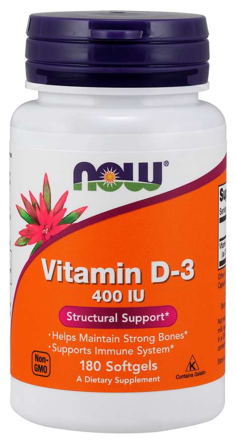 Vitamine D-3, 400 UI - Now Foods