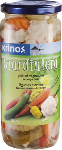 Giardiniera, légumes marinés dans une saumure - Krinos