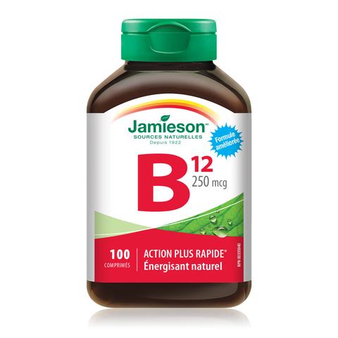 Vitamine B12 250 mcg à dissolution rapide - Jamieson
