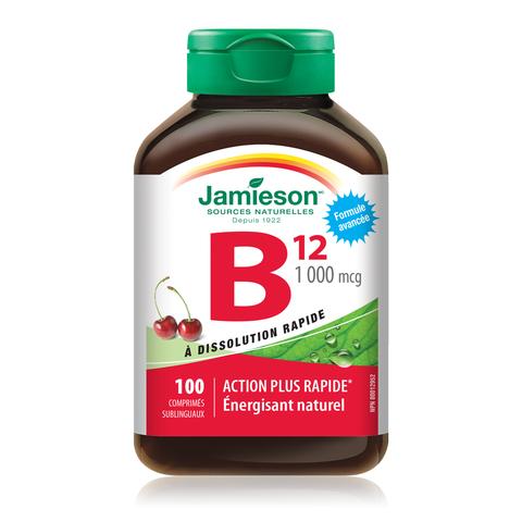 Vitamine B12 1000 mcg à dissolution rapide - Jamieson