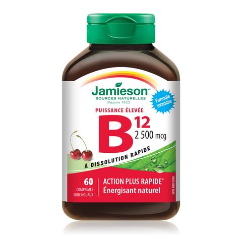 Vitamine B12 2500 mcg à dissolution rapide - Jamieson
