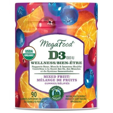 Vitamine D3 au mélanges de fruits - Mega Food