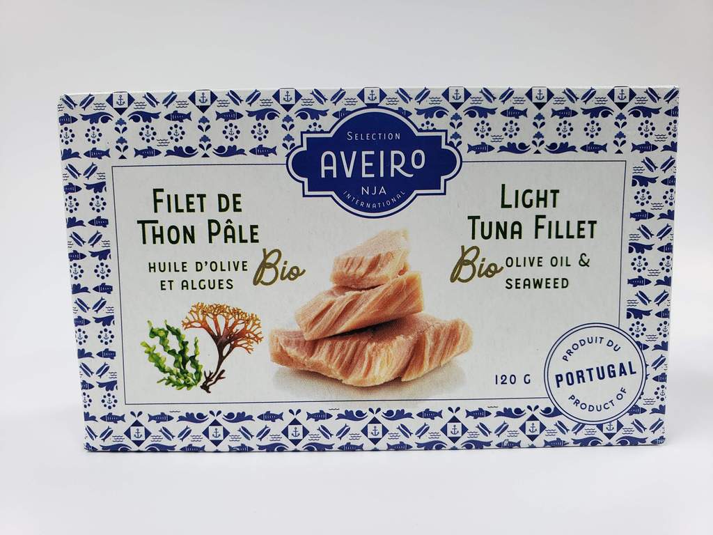 Filet de thon Bio Light Aveiro Huile d'olive et algues