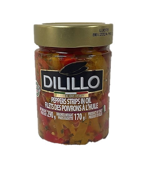 Lanières de poivrons dans l'huile Dilillo