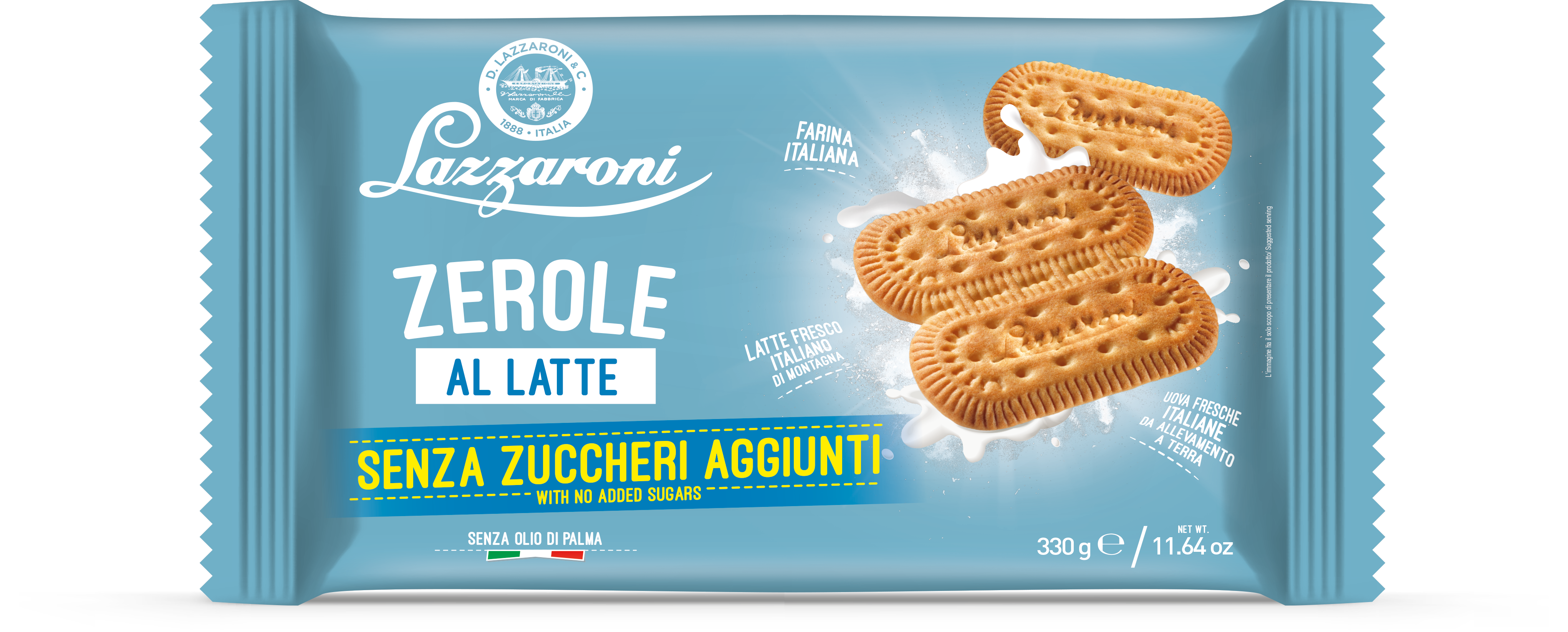 Cookies Lazzaroni Zerole Al Latte