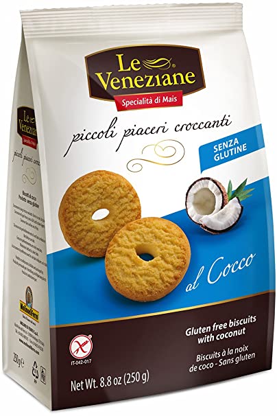 Le Veneziane Piccoli Piaceri Croccanti biscuits Noix de coco Sans Gluten