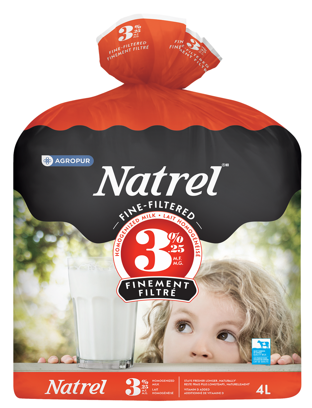 Lait écrémé Finement filtré 4L  3,25% - Natrel