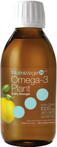 Omega 3 plant extra fort 500 mg - saveur citron - NutraVege