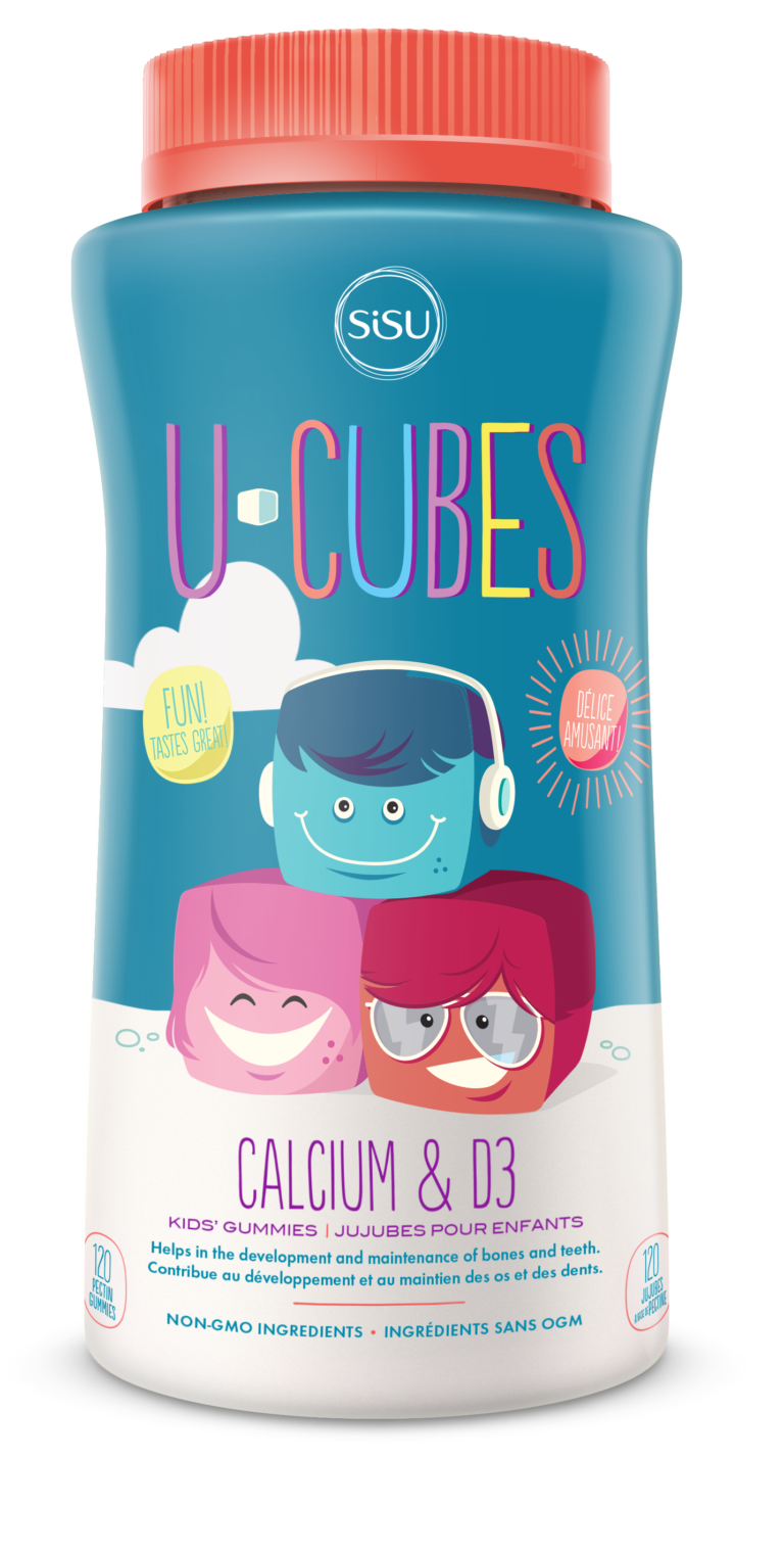 Sisu, u-cube calcium et vitamine D3 en jujubes pour enfants - Siso