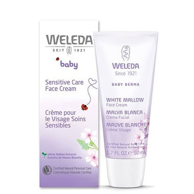 Crème pour bébé pour visage sensible à l’extrait de mauve blanche - Weleda