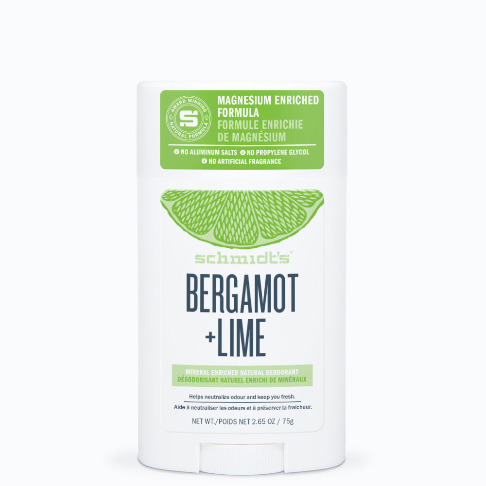 Déodorant naturel à la bergamote et lime - Schmidt’s