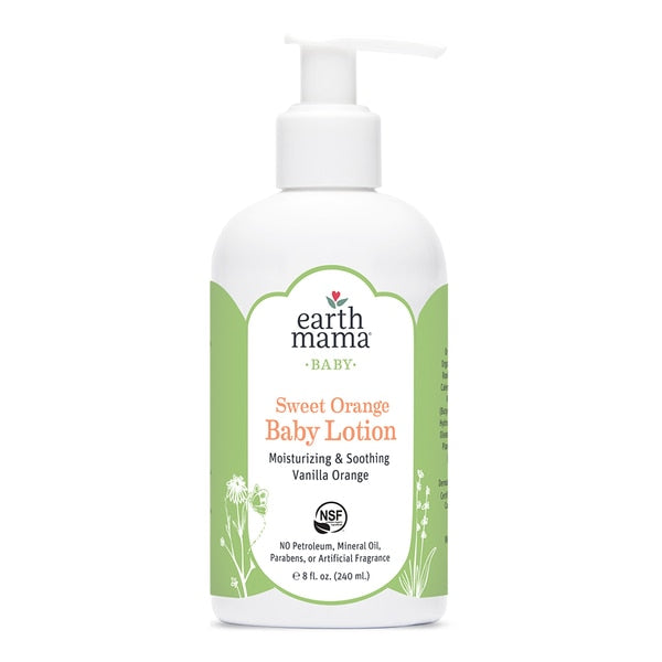 Earth Mama, lotion pour bébé hydratante à l'orange - Earth Mama