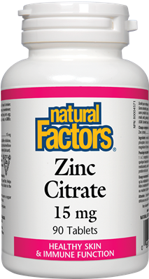 Zinc Citrate 15 mg - Natural Factors