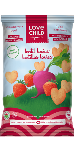 Lentilles lovies fraises et betteraves - Love Child Organic