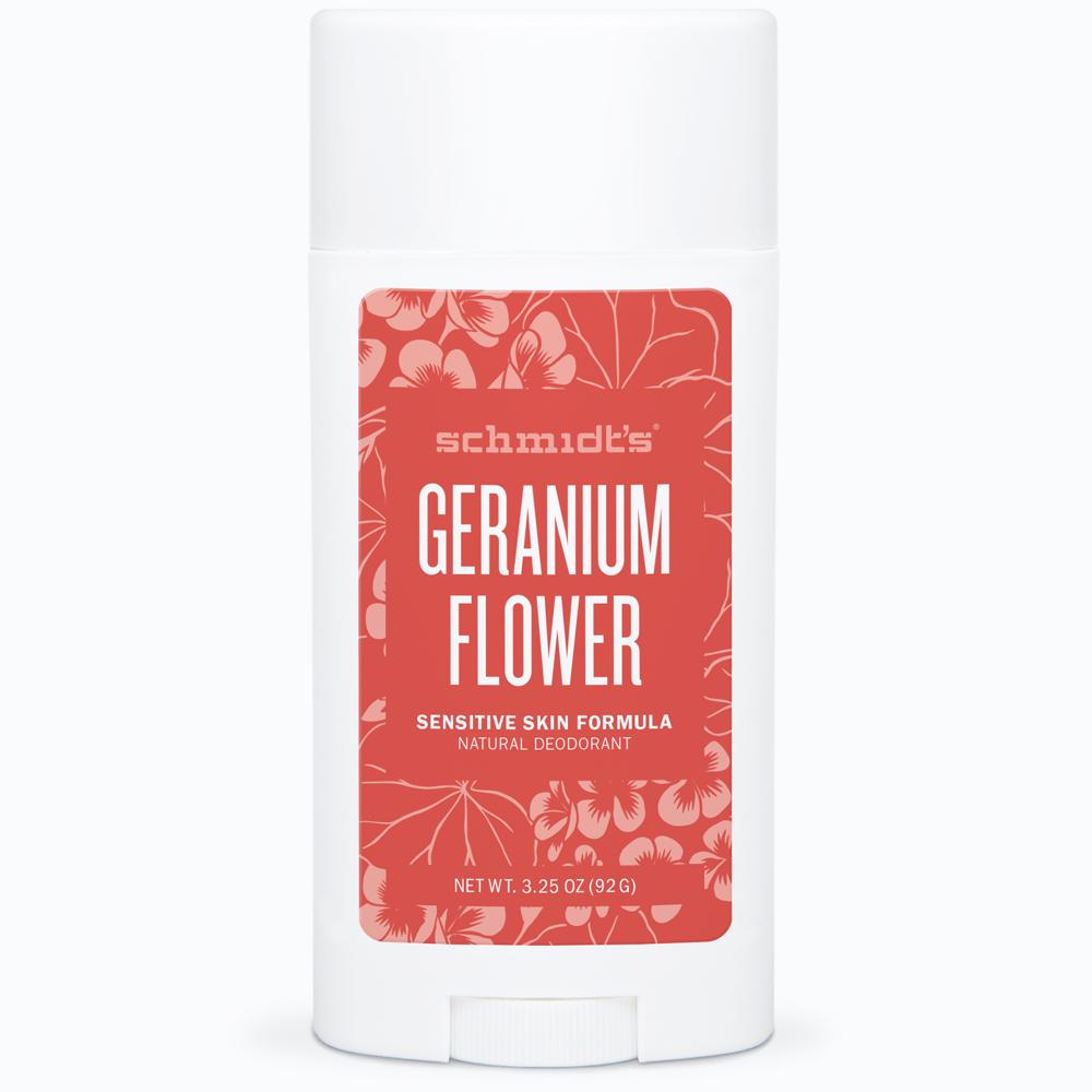 Schmidt's déodorant naturel, peau sensible fleur de géranium - Schmidt's