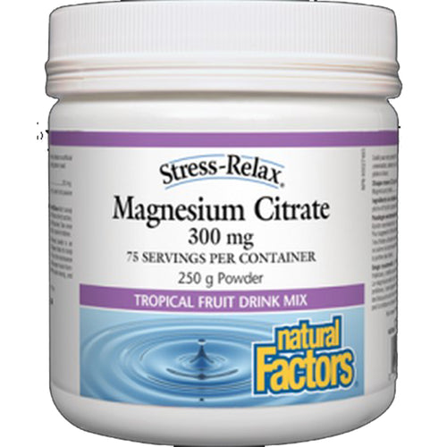 Stress-Relax citrate de magnésium 300 mg - Natural Factors