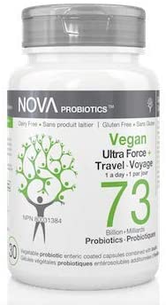 Probiotique vegan Ultra force, voyage, 73 milliards - Nova probiotics