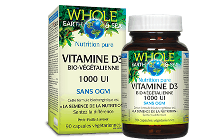 Vitamine D3 bio-végétalienne - Natural Factors