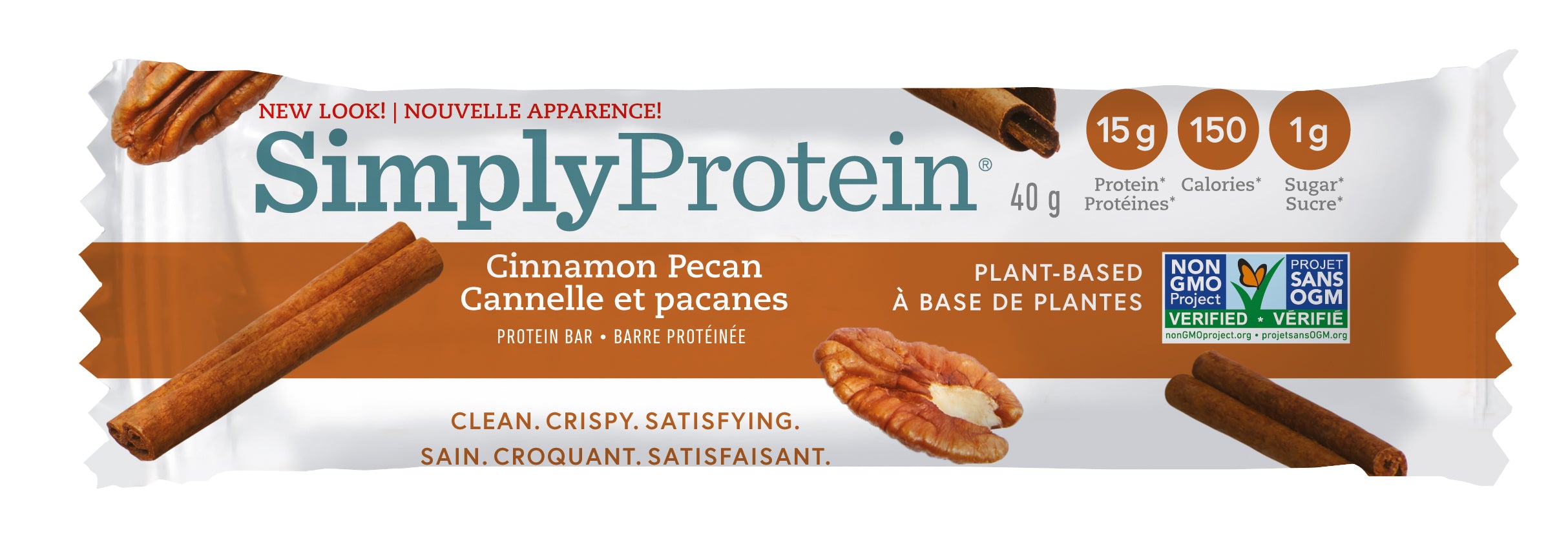 Bar protéinée à la canelle et noix de pacanes - Simply Protein