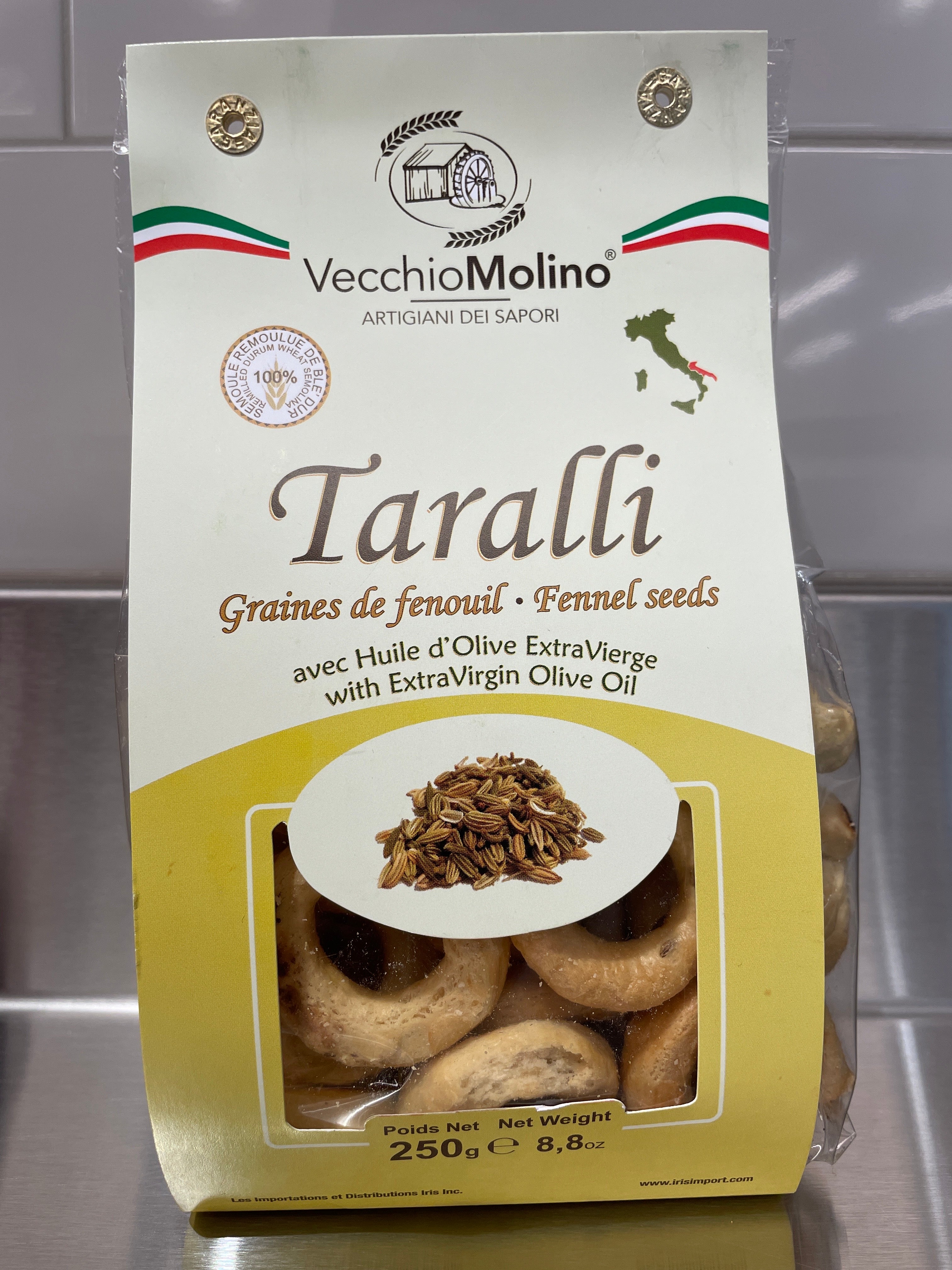 Vecchio Molino Taralli aux graines de fenouil