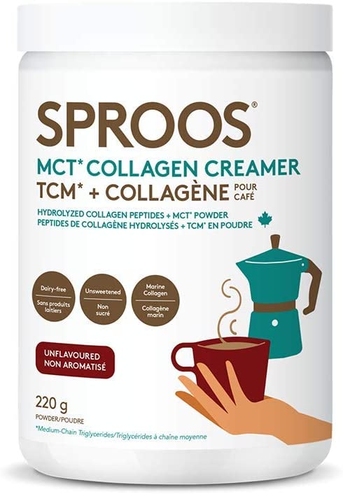 Sproos, peptides de collagène hydrolysés + TCM en poudre, non aromatisé - Sproos