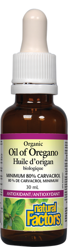 Huile d’origan 180mg (80% de Carvacrol minimum) - Natural Factors