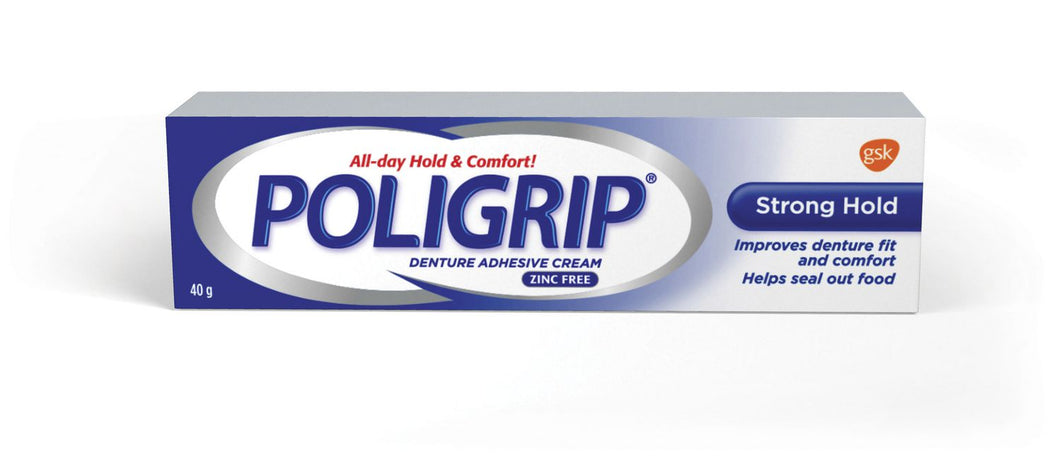 Poligrip, crème adhésive pour dentier sans zinc - Poligrip
