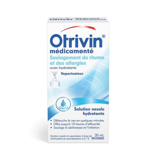 Otrivin médicamenté Soulagement du rhume et des allergies avec hydratants (vaporisateur) - Otrivin
