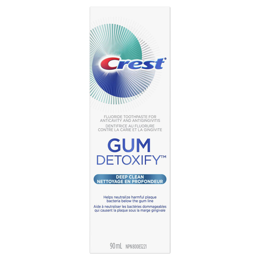Crest gum detoxify, dentifrice au fluorure contre la carie et gingivite - Crest