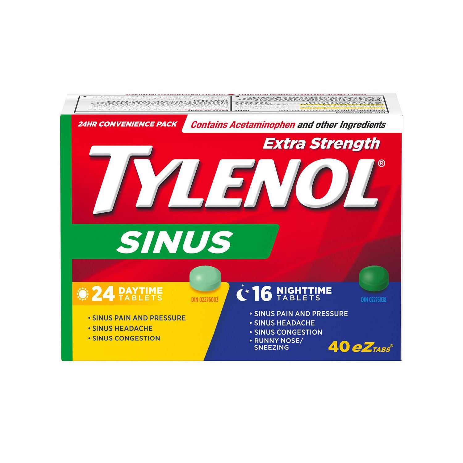 Tylenol extra fort sinus  jour et nuit, large - Tylenol