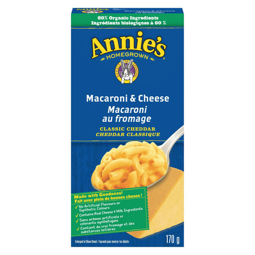 Macaroni au fromage (cheddar classique) - Annie’s Homegrown