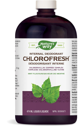 Chlorofresh Désodorisant interne - Saveur de menthe - Nature's Way