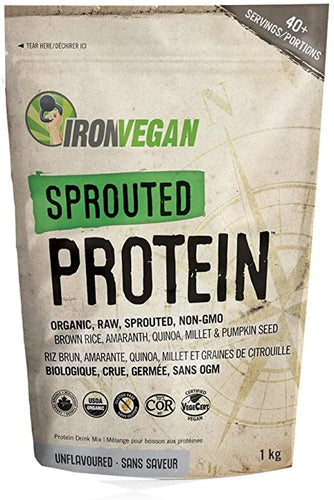 Protéines végétales bio de grains germés sans OGM non arômatisée - Iron Vegan