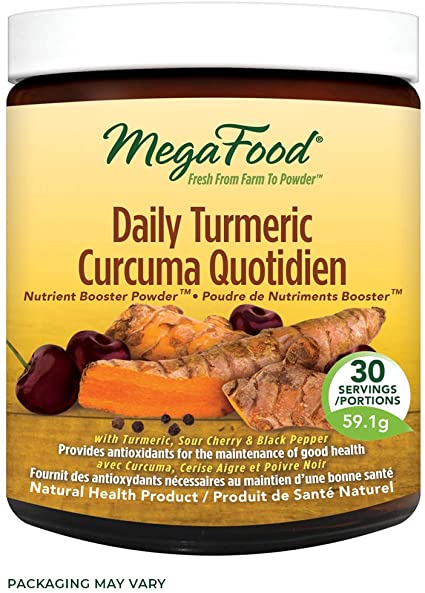 Poudre de nutriments Curcuma quotidien avec curcuma, cerise aigre et poivre noir - MegaFood