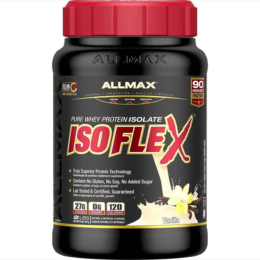 IsoFlex Isolat de protéine de lactosérum, whey 100% pure - 907 g - All Max