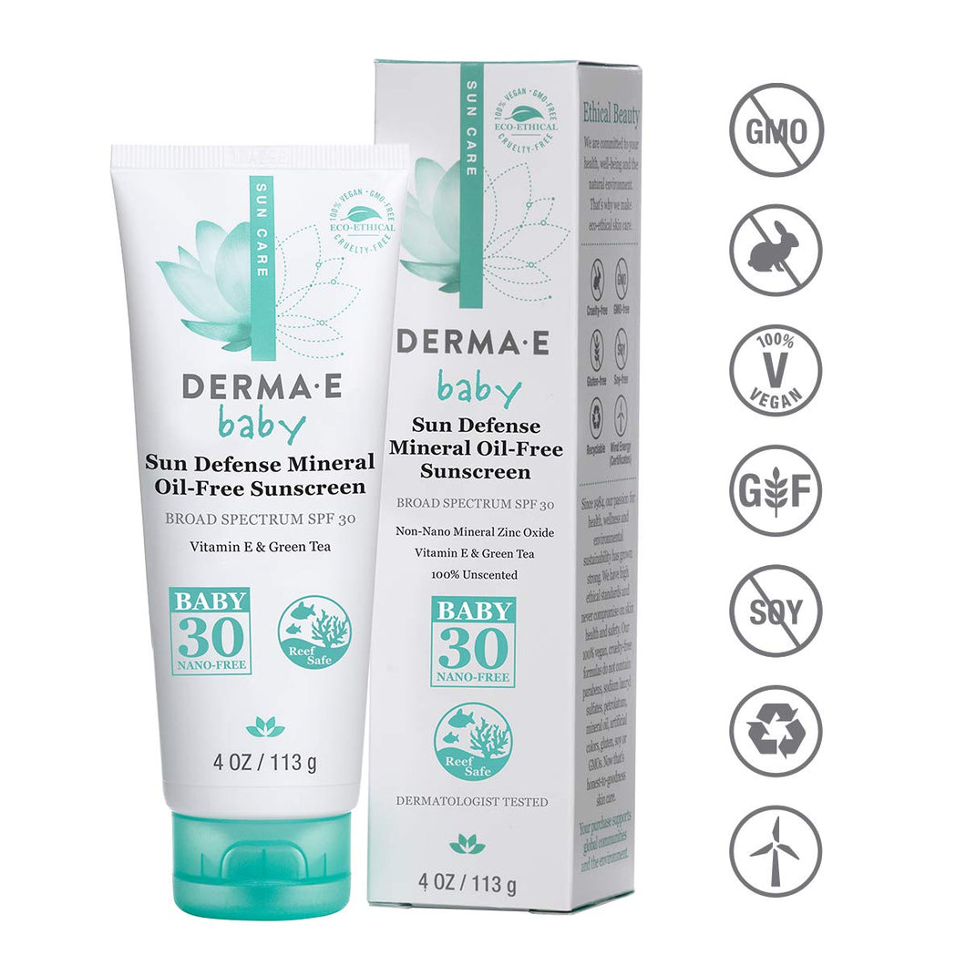 Derma-E, écran solaire minéral naturel pour bébé FPS 30 - Derma-E