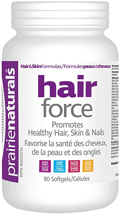 Hair Force favorise la santé des cheveux de la peau et des ongles - Prairies Naturals
