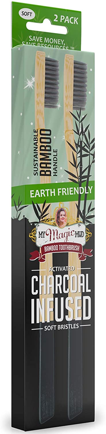 My Magic Mud, brosse à dents en bambou enrichie au charbon actif - My Magic Mud