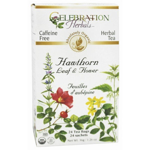 Thé bio sans cafféine aux feuilles et fleur d’aubépine - Celebration Herbals
